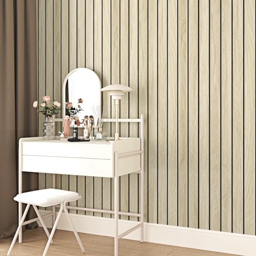 Wallercity Light Brown Peel and Stick Wood Panels - Image 5