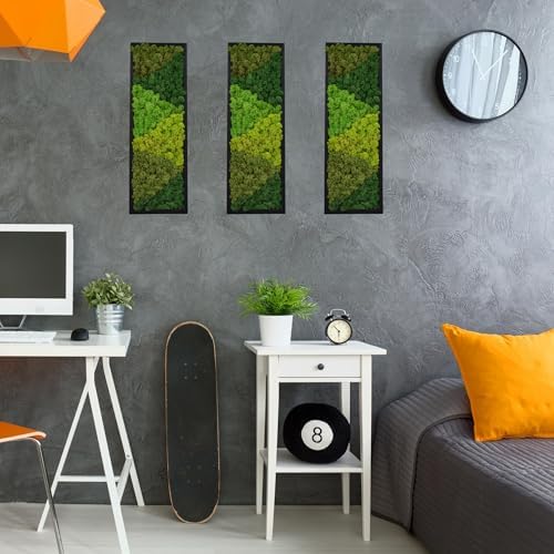 Large Moss Pattern Wall Art, Eco-Friendly Natural Green Wall Decor|Set of 2 - Image 5