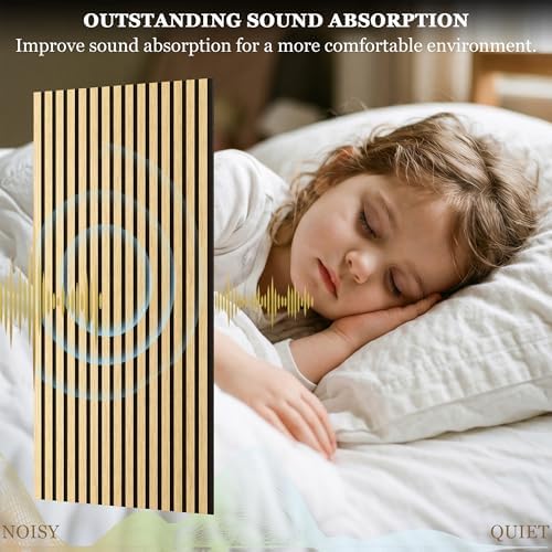 4-Pack Wood Veneer Acoustic Wall Panels Decorative Acoustical Panel - Image 3