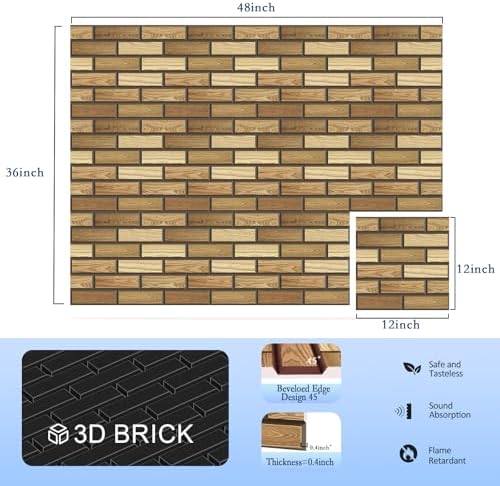 ArtVivid 12Pack Acoustic Panels, Brick Pattern Sound Proof Panels - Image 2