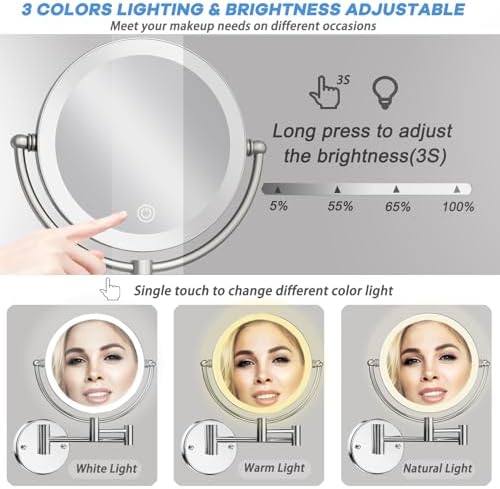 Magnifying Makeup Mirror Wall Mounted - Image 3