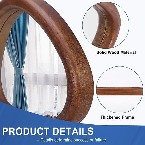 Irregular Wall Mirror, 15*10in Asymmetrical Wood Mirrors, Small Wall Mirror - Image 4