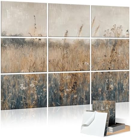 9 Pack Wall Art Acoustic Panels, Decorative Sound Dampening Panels, Acoustic by ENSEPST