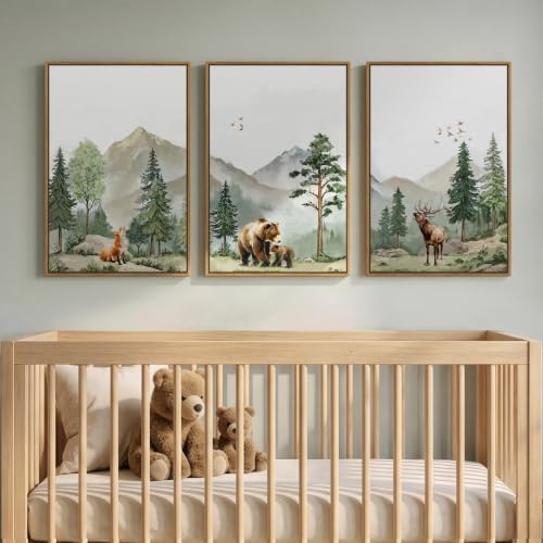 Framed Rustic Forest Animal Wall Art by Cuspin