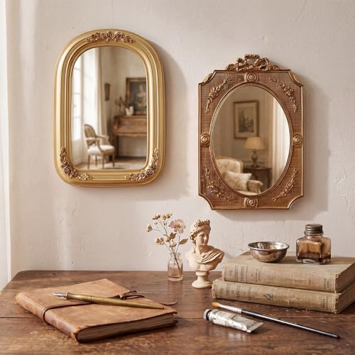 Wonderjune 5 Pcs Vintage Gold Mirror Set - Image 6