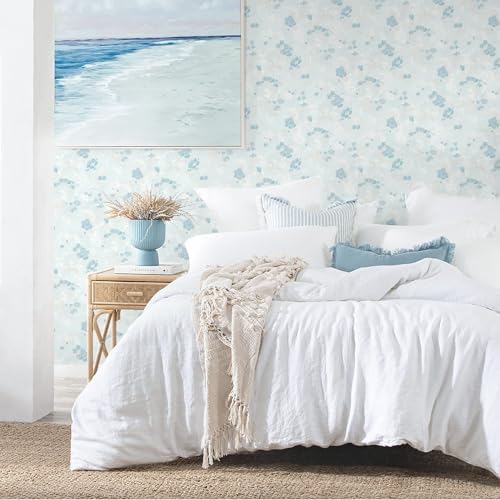 Dimoon 393"x17.3" Blue Wallpaper Floral Contact Paper Peel and Stick Wallpaper - Image 5