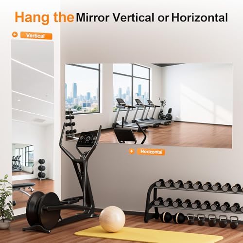 Hasipu Home Gym Workout Mirror 79" L x 35" W-1pcs Large Full Length Mounted - Image 2