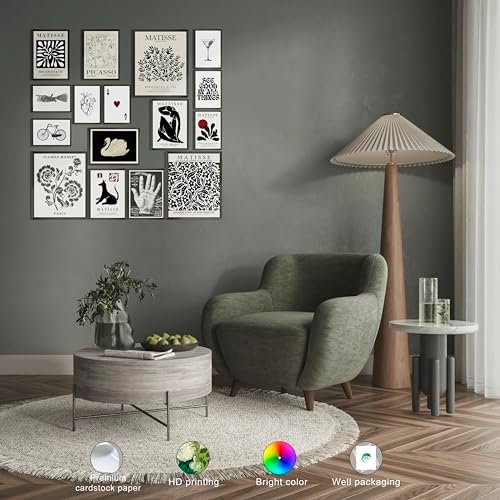 16 Pcs Unframed Black and White Matisse Picasso Art - Image 4