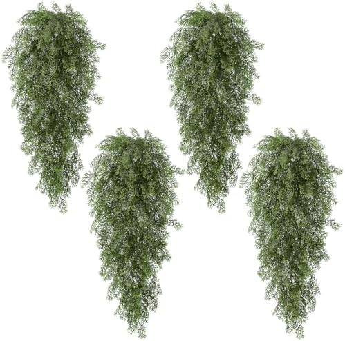 Waipfaru 4Pcs Artificial Hanging Cedar Christmas Teardrop Swag by Waipfaru