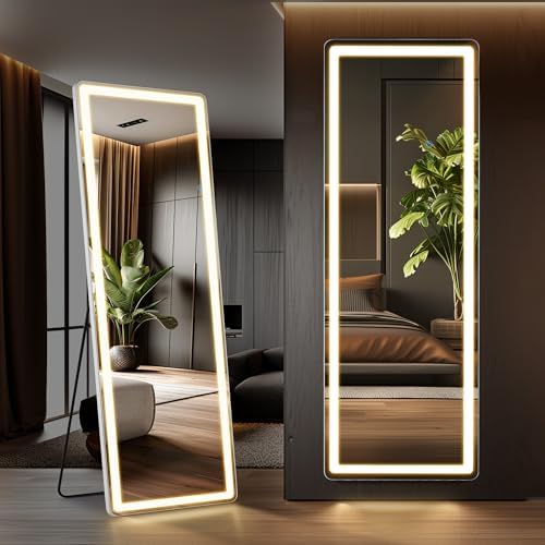 LED Rectangular Full Length Mirror by Aidoly