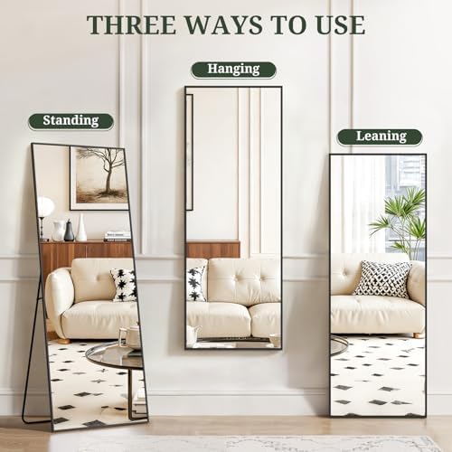 Mirror Full Length 58"x19", Rectangle Full Body Floor Mirrors - Image 6