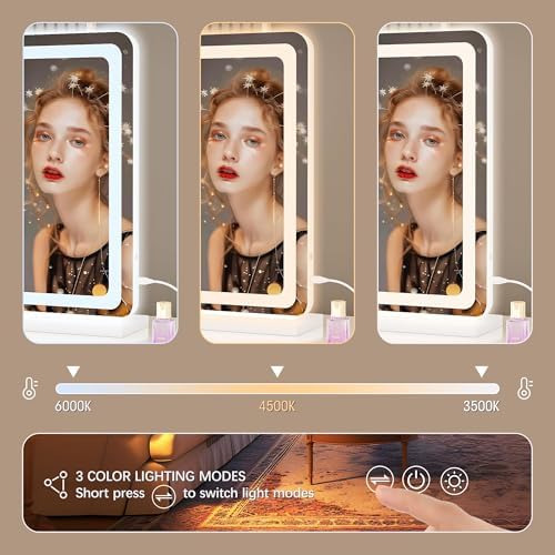 Hasipu Vanity Mirror with Lights, 31.5" x 20" LED Makeup Mirror, Lighted Makeup - Image 3