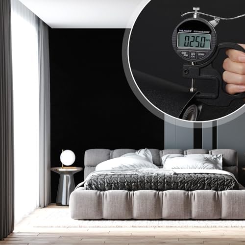 Black Contact Paper Solid Black Peel and Stick Wallpaper 17.3"x300" Matte Self - Image 4