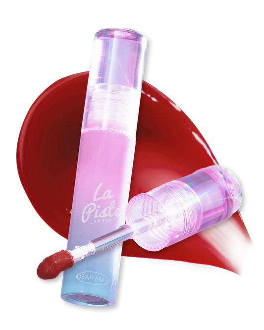DEARMAY LA PISTE LIP TINT LP03 Romantic 0.14 oz. long lasting lip stain with glossy finish and lightweight texture, non sticky, hydrating formula with no flaking and glassy vivid tint, korean makeup