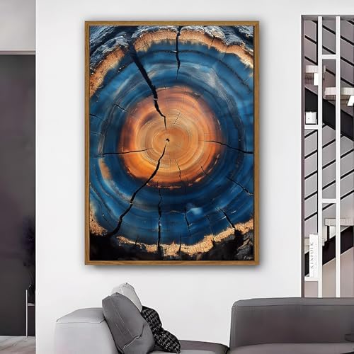 Tree Ring Wall Art Framed, Modern Nature Decor - Image 4