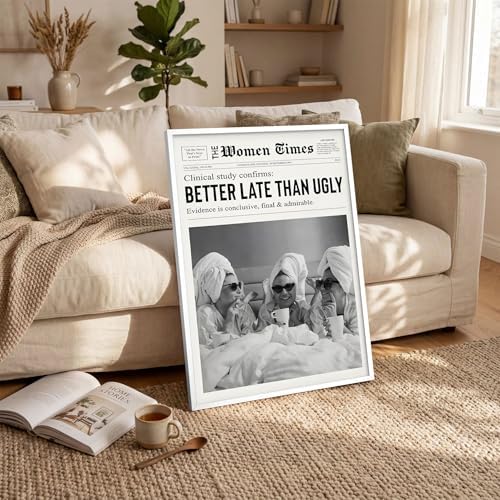Vintage Black And White Newspaper Wall Art 8x10in White Framed Trendy Better - Image 4