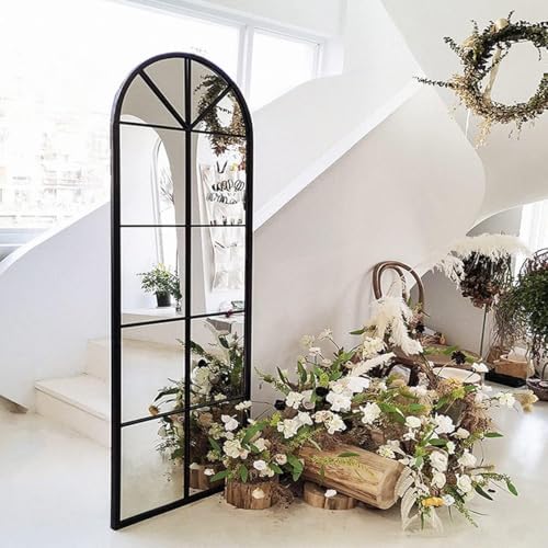 56×22" Arched Window Finished Full Length Mirror, Wall Mirror - Image 4