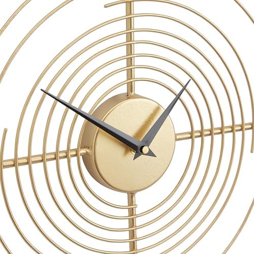 Deco 79 Metal Open Frame Swirl Wall Clock - Image 2