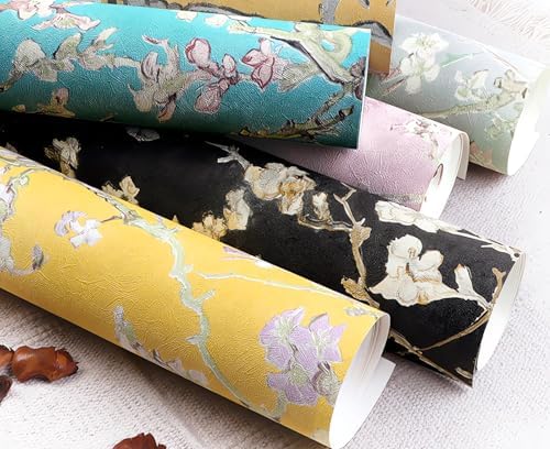 Blooming Wall Van Gogh Almond Blossom Yellow Wallpaper Featuring Vintage Floral - Image 5