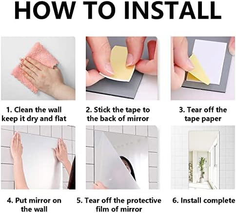 A2 Acrylic Mirror Sheet for Wall, 16.5 x 23.2 x 1Pcs - Image 4