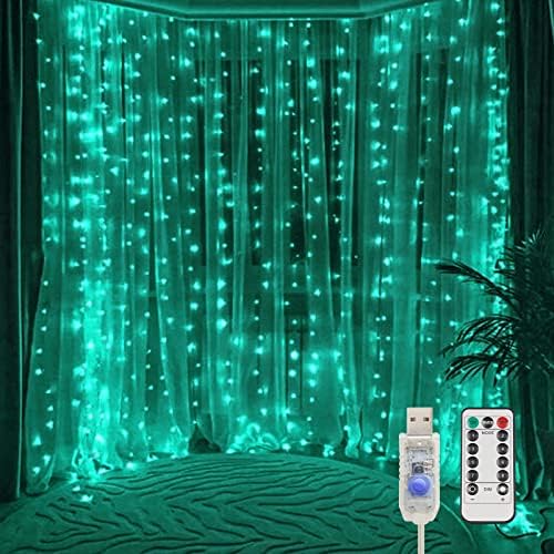 suddus Curtain Lights for Christmas, 200 Led 6.5ft x 6.5ft Hanging String by SUDDUS