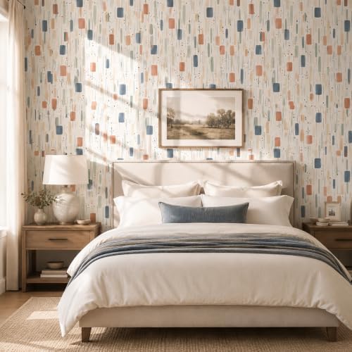 GloryTik Peel and Stick Wallpaper Modern Abstract Geometric Pattern, Self - Image 2
