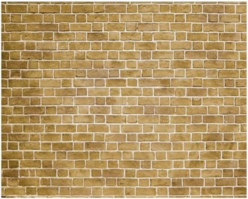 VitalCozy 10x8 ft Yellow Brick Wall Backdrop Fabric Brick Photo Background by VitalCozy