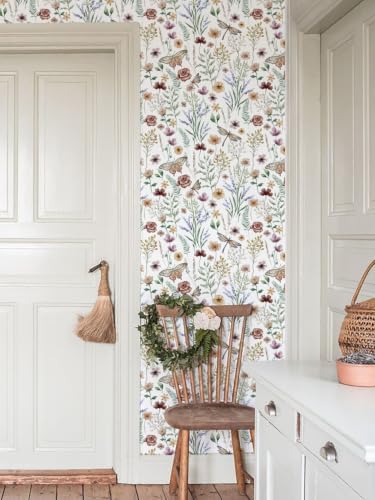 Orainege Vintage Peel and Stick Wallpaper Floral Wallpaper Self Adhesive - Image 6