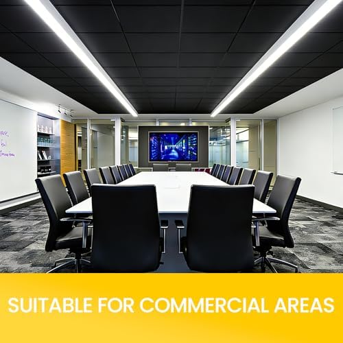 6 PCS 2x2 FT Black Drop Ceiling Tiles, 24 x 24 Inch PVC Smooth Ceiling Panels - Image 4