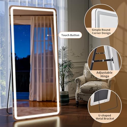 Led Mirror Full Length 16 x 60 Inch Tempered Glass - Image 6