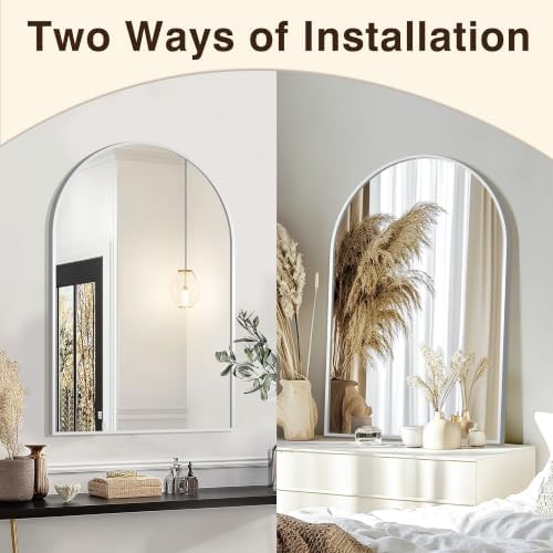 FICTOR 2 Pack 24" x 36" Arched Bathroom Vanity Mirror - Image 6