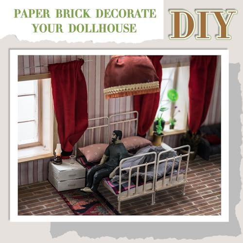 Flutesan 12 Pcs Miniature Dollhouse Wallpaper - Image 3
