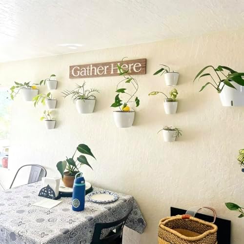 ORIMERC 4 Inch Self Watering Hanging Planters, Wall Mounted Plant Pots - Image 5