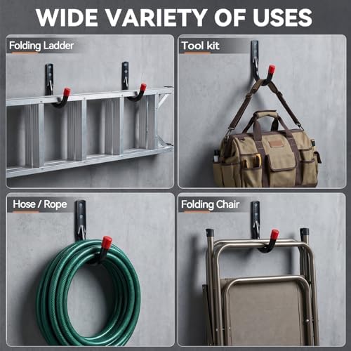 Wall Mount Garage Storage Hooks, Heavy Duty Steel Storage Hook Great - Image 3