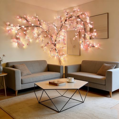 7.5FT Cherry Blossom Lights, 144LED Cherry Blossom Wall Decor by Garayma