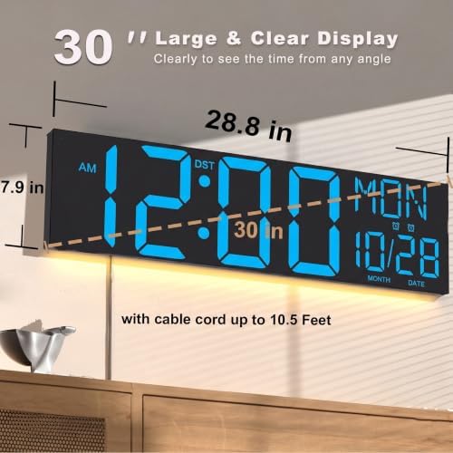 JALL 30" Massive Digital Wall Clock - Image 2