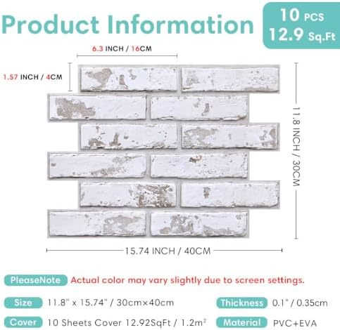 Commomy 3D Faux Brick Wall Panels - Image 5
