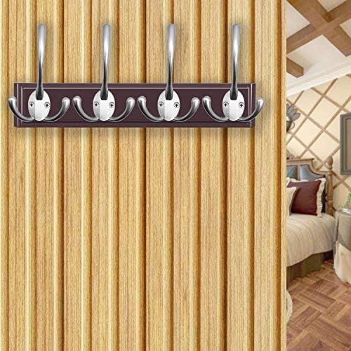 IBosins 6 Pack Matte Nickel Big Heavy Duty Three Prongs Coat Hooks - Image 4