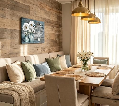Daisy Canvas Wall Art Butterfly Wall Decor Inspirational Poster Print Flower - Image 6