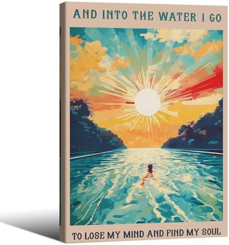 Sunrise Sunset landscape Posters Abstract Ocean Painting Wall Art 16X24 inch by Unknown