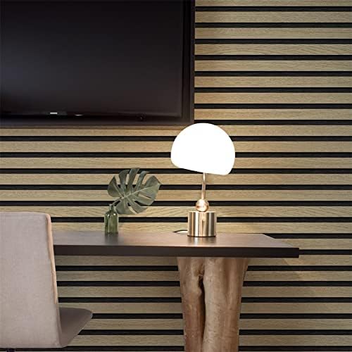 myforHD Wallpaper Peel and Stick Wood Grating Stripe Self-Adhesive Wallpaper - Image 3