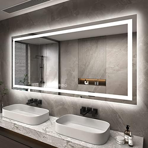 72x36 LED Lighted Bathroom Mirror by ODDSANMirrors