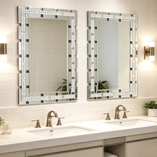 Chende 32" x 47" Crystal Large Wall Mirror - Image 5