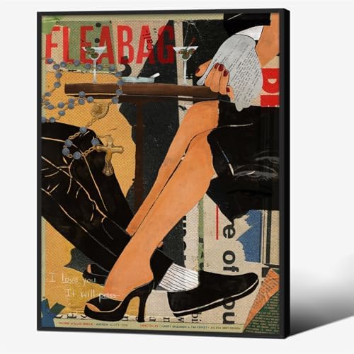 Fleabag Canvas Posters Vintage Aesthetic Wall Art Funky Bar Cart Cocktail by Unknown