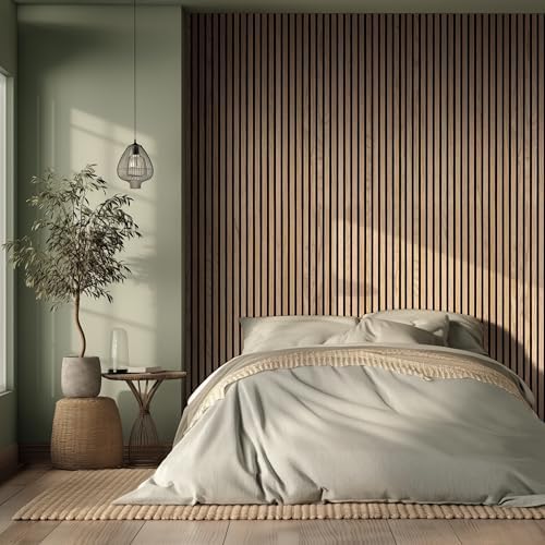 Ackland SereniSlats Canvas Beige 94.5 in. x 9.5 in. Wall Panel - Image 3