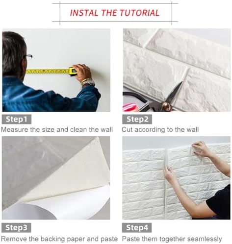 Queenbox 27.6x393.7 in Faux Brick Peel and Stick Foam Soft Waterproof Wall Panel - Image 7