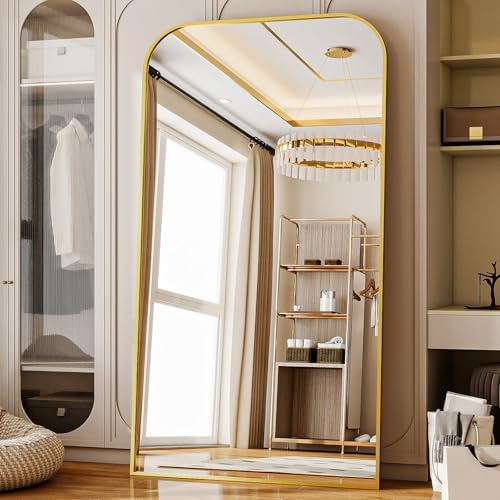 Oversized Full Length Mirror 86"x40" Arched Floor Standing Mirror - Image 5