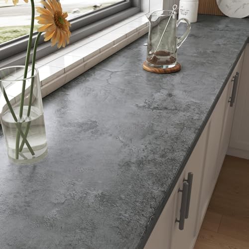 Livelynine 24x197 Dark Grey Limewash Wallpaper Peel and Stick Dark Gray - Image 4