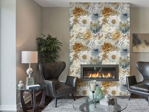 Vintage Floral Peel and Stick Wallpaper, Neutral Botanical Peony Wallpaper - Image 6