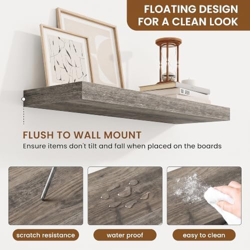 Floating Shelves for Wall, Wall Mounted Wood Shelves - Image 4
